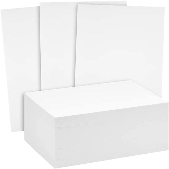 White Thick Paper Cardstock - 125 lb Card Stock (340 gsm) | 8.5 x 11 inch | 25 Sheets | Heavyweight Cover Stock for Business Cards, Art, Invitations, Stationery Printing