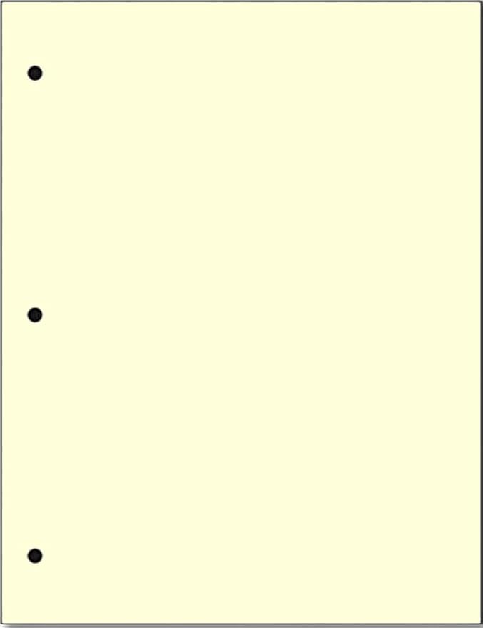 Copy And Printing Color Paper, 20 Lb. 3 Hole Punch 500 Sheets Per Ream. (Ivory)