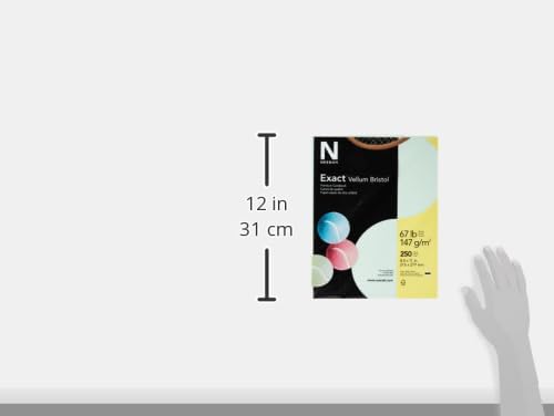 Neenah Exact Vellum Bristol Cardstock, 8.5" x 11", 67 lb/147 GSM, Green, 250 Sheets (81358)