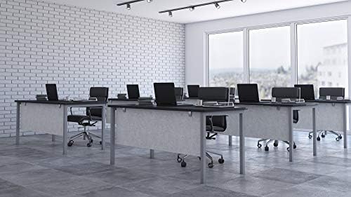 OBEX Modesty Desk PET Privacy Screen Acoustic Sound Absorbing Panel Ideal for Reception, Student Table or Office Cubicles Workstations, 24" x 48, Stone