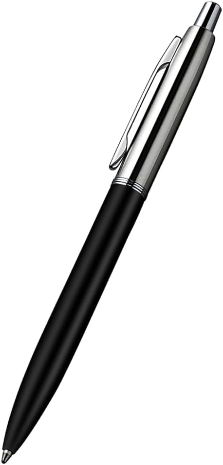ChaoQ 6 Pcs Ballpoint pens, Refillable & Retractable Metal Ballpoint pens 1.0mm Medium Point Smooth Writing Pens School Office Supplies Gifts, 12 Extra Replaceable Refills, Black/Blue/Red Inks