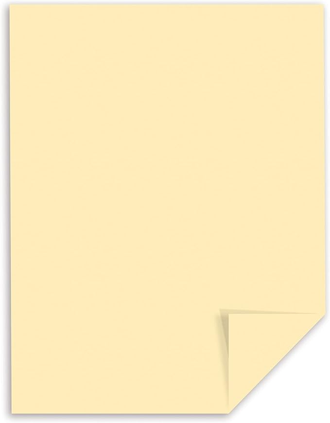 Neenah Exact Vellum Bristol Cardstock, 8.5" x 11", 67 lb/147 GSM, Ivory, 250 Sheets (81368)