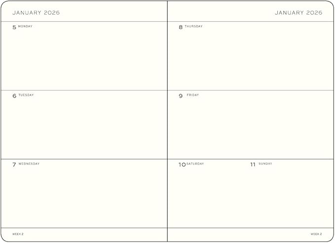 LEUCHTTURM1917 - Weekly Planner Hardcover Medium (A5), 18-month, Jul. 2025 - Dec. 2026, English, Spring Leaf