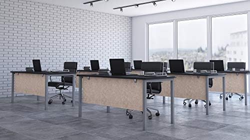 OBEX Modesty Desk PET Privacy Screen Acoustic Sound Absorbing Panel Ideal for Reception, Student Table or Office Cubicles Workstations, 18" x 42", Sand