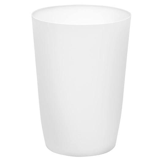 HOLDN’ STORAGE Small Trash Can - 1.58 Gallon Open Top Waste Bin, Compact Waste Can Perfect for Bathroom, Kitchen, Office, Dorm - Durable Garbage Can - Glossy White