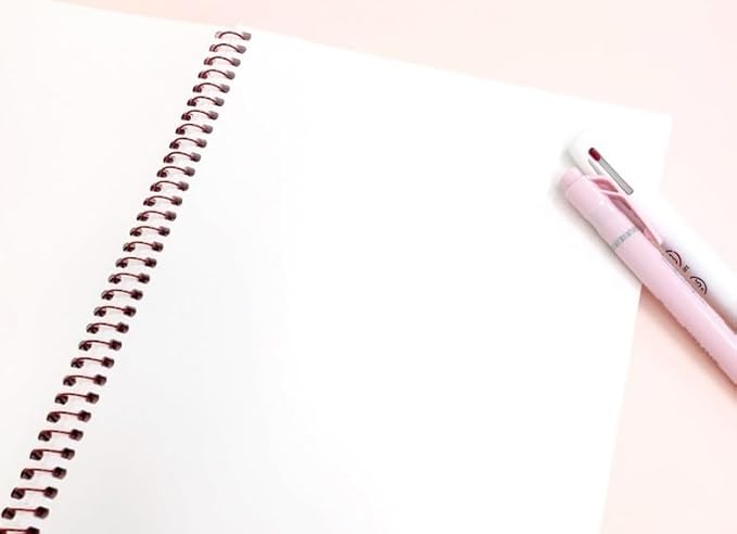 Cute Unruled Blank Spiral Notebook, About 60 Sheets, 7.3 x 10.3 Inches, About 60 Sheets (Green)