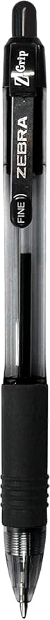 Zebra Pen Ballpoint - Pack Of 40 Black Z-grip Retractable Fine Point 0.7 mm