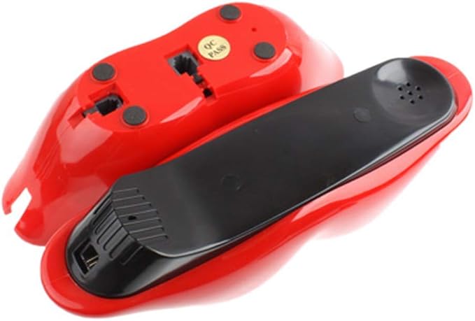 Corded Lip Phone, Benotek Novelty Landline Phone for Home/Office/Shops/Party Decor, Real Wired Funny Mouth Cartoon Telephone for Gift (Red)