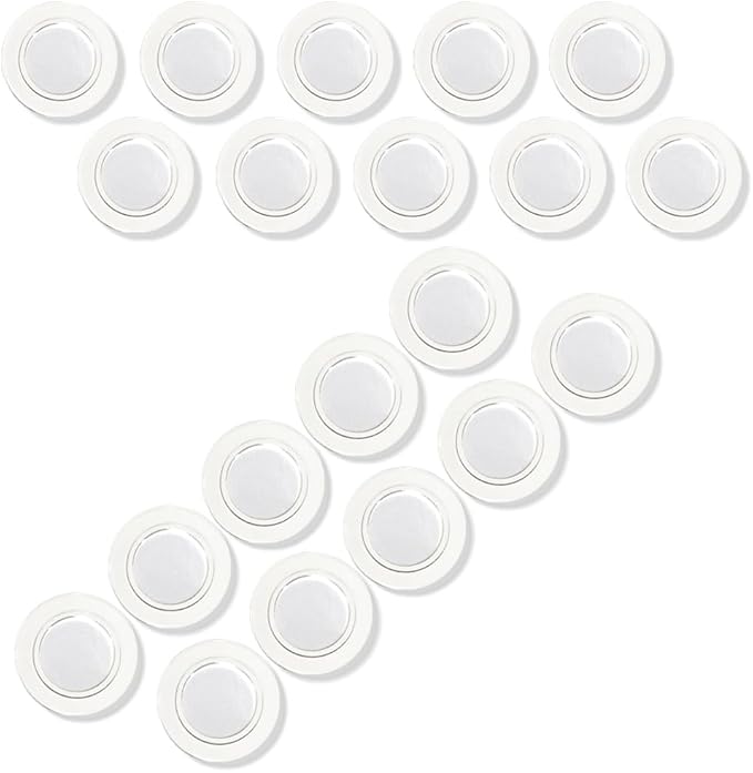 Glass Whiteboard Magnets Round Refrigerator Magnets Dry Erase Board Fridge Rare Earth Neodymium Magnet for Home School & Office (Clear,3 cm) 20 Pack