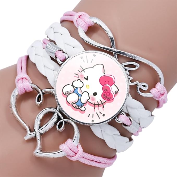 Cute Kitty Cat Crossbody Bag with Adjustable Shoulder Strap and Bracelet Charm, Kawaii Handbag with Zipper, Cat Wallet Purse Shoulder Bag Coin Pouch Accessories for Women Girls