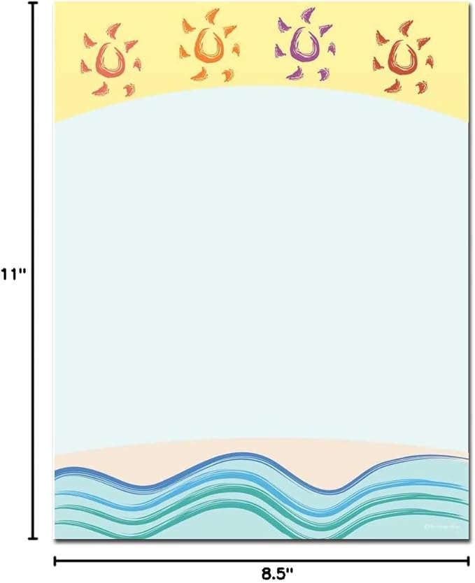 Summer Suns Letterhead Laser & Inkjet Printer Paper, 25 pack