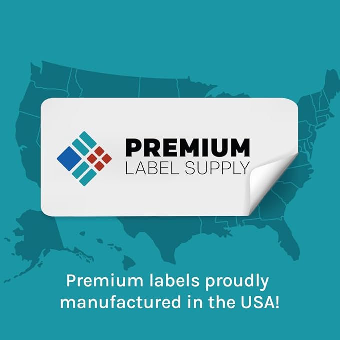 Premium Label Supply Bright Neon Color Fluorescent Sticker Labels - 1.75" x 0.5" Return Address Labels - (Fluorescent Yellow, 80,000 Labels)