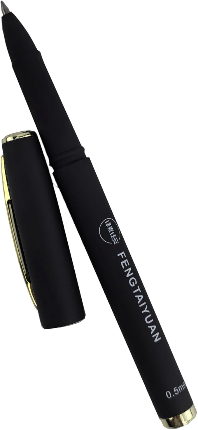 Fengtaiyuan Gel Ink Roller Ball Pens, Black Ink, Extra Fine 0.5mm, Comfortable Grip, Easy Hold, Writting Pens, Smooth, 18 Count (Black-0.5mm-P18SS)