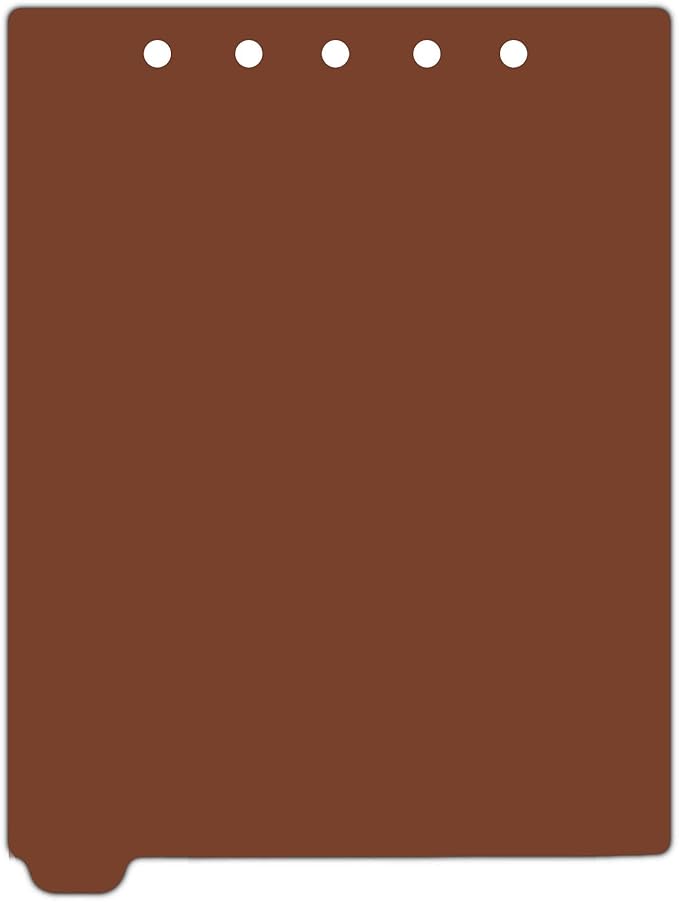 Carstens - Heavy Duty Plastic Ring Binder Dividers, Bottom Tab, 1/9 Cut, Tab 1 Position, US Letter, Brown, Pack of 10, (2619-21) - Ideal Medical Chart Dividers or Index Tabs for 3 Ring Binders