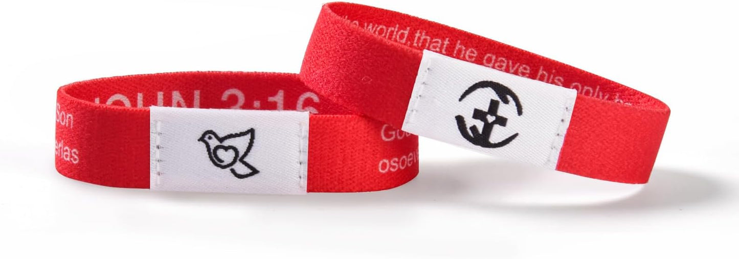 2 Pcs Bible Verse Bracelets,Daily Bible Verse Bracelet,Prayer Hope Bible Bracelets, Christian Gifts for Women , Graduation Gift,Inspirational Religious Gifts, Comes With A 35-inch Ribbon Bow