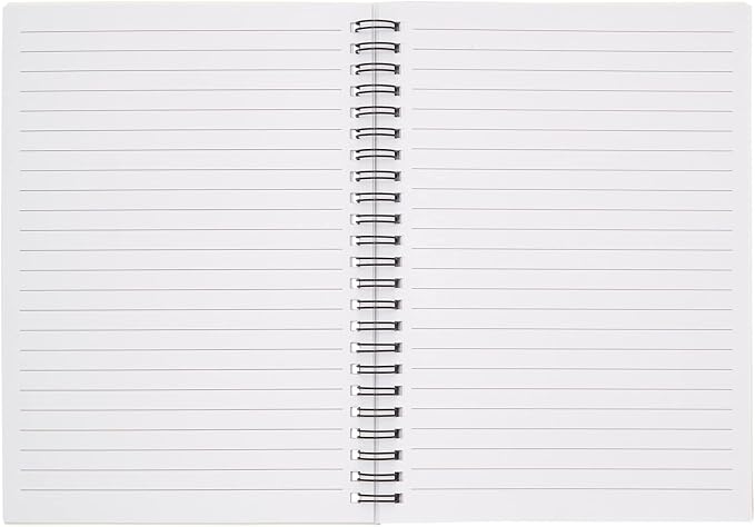 Paper Junkie 5 Pack Spiral Journal - Small Notebooks Bulk 6" x 8" with 120 Lined Pages for Work, Students, School, Writing (5 Colors Kraft Paper Covers)