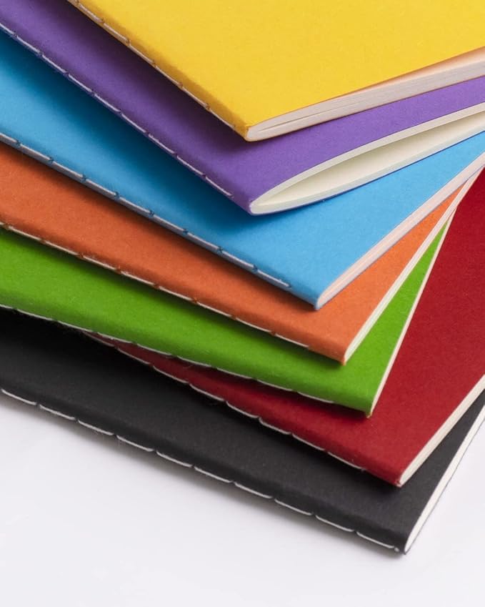Gwybkq Small Blank Notepads Bulk 36 Pack Mini Pocket Notebooks Journal Set Colorful Cover Notebooks for Kids 3.5 x 5.5 Inches, 30 Sheets/60 Pages