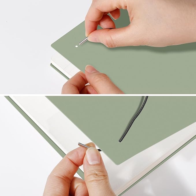 AHGXG Graph Paper Notebook - Spiral Notebook 8.5" x 11", A4 Large Graph Notebook, 100 gsm Thick Grid Paper, Waterproof Plastic Cover Journals for School Writing Engineering Math, Sage Green