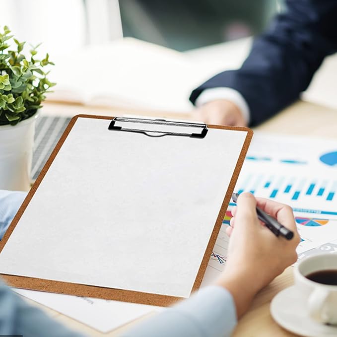 Clipboards, PANDRI 36 Pack Hardboard Office Clipboards, Low Profile Clip, Standard A4 Letter Size, Classroom Supplies, ECO Friendly