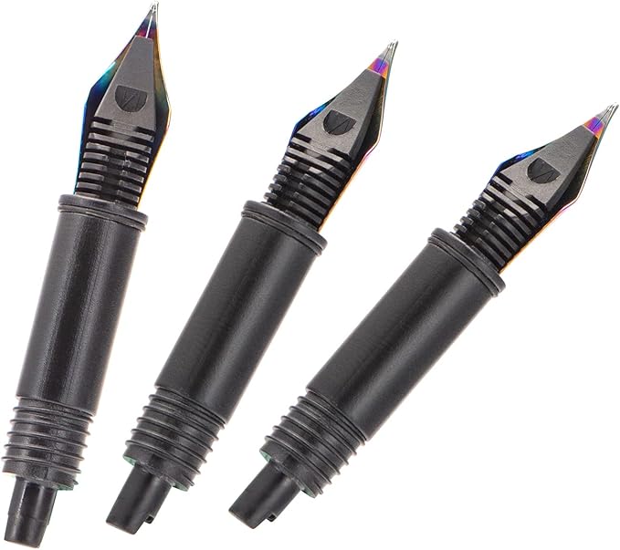Set of 3 Hongdian Fountain Pen Rainbow Medium Nibs for Black Forest 1850, 1851, M2, 1843, 6013, 517D, 517S, 525,H1, H3, A3, 1843 and 920 Series