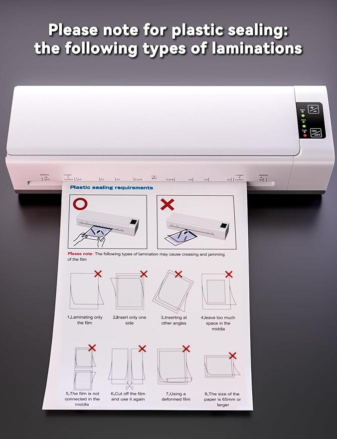 A3 Laminator Machine,13 Inch 9-in-1 Laminating Machine with Laminating Sheets,Thermal Laminator Hot & Cold with Fast Warm Technology for Home,Office or School Supplies,White