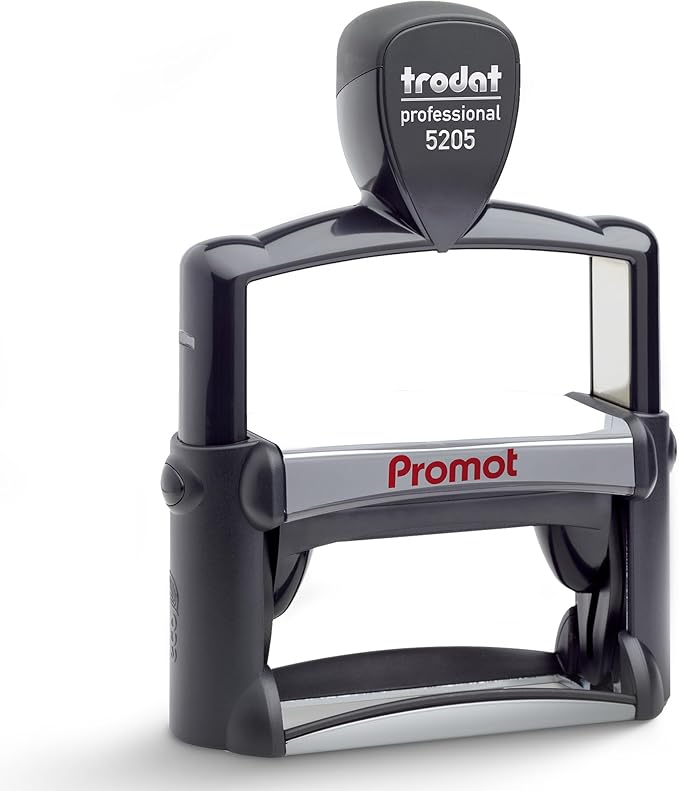 Promot Large Professional Stainless Steel Stainless Steel Self Inking 6 Lines Custom Stamp - Personalized Office Stamp