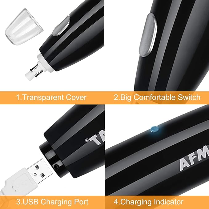 Electric Eraser for Artists, AFMAT Rechargeable Electric Eraser Kit,140 Refills for Drafting, Electric Pencil Eraser - Battery Operated for Drawing Pencils, Crafts, Arts
