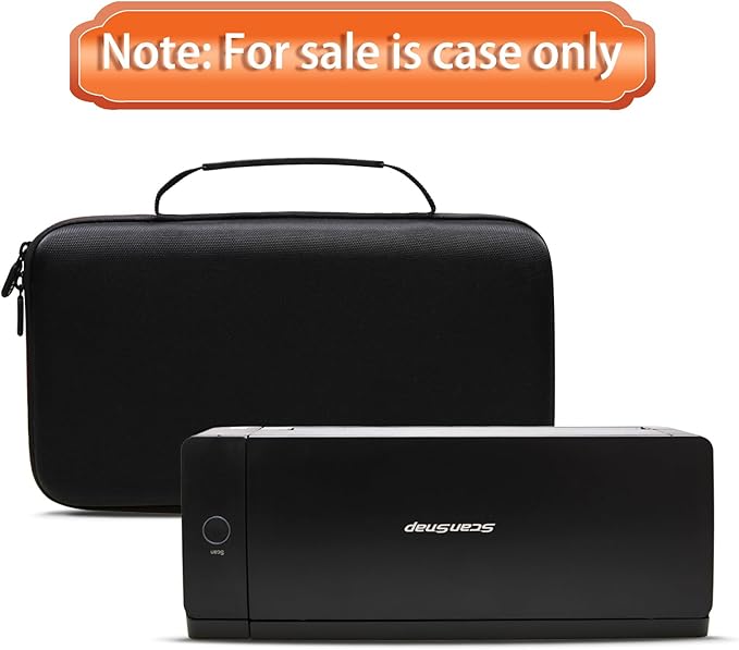 LTGEM Case Compatible with ScanSnap iX1300 Photo & Receipt Scanner or Doxie Pro DX400 Compact Scanner, Duplex Scanner Case, Black