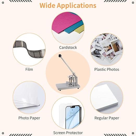 Corner Rounder, Paper Punch Cutter, Hand-Operated Corner Rounding Machine with R6mm and R10mm Dies, Industrial Heavy Duty Paper Cutting Tool for Laminate