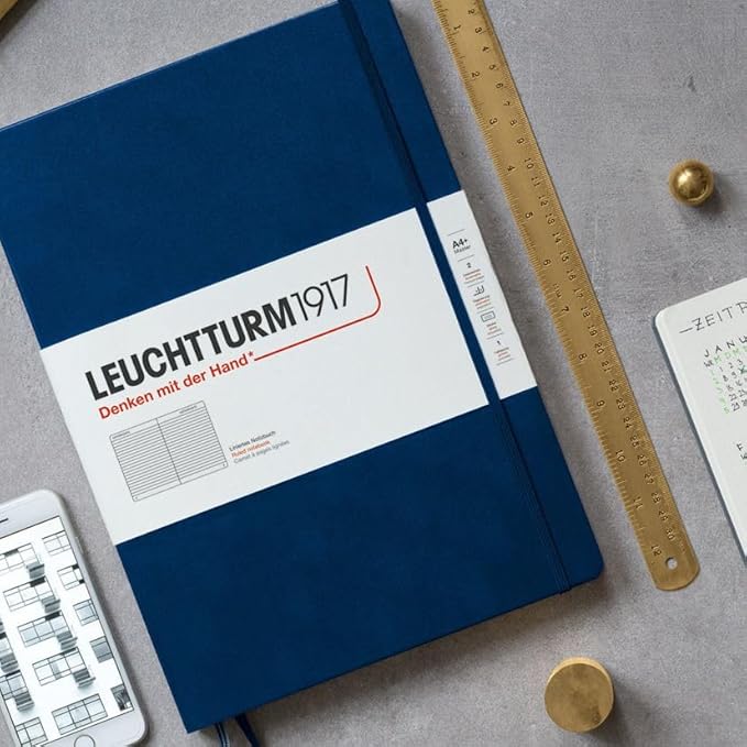 LEUCHTTURM1917 - Notebook Hardcover Medium A5-251 Numbered Pages for Writing and Journaling (Lemon, Ruled)