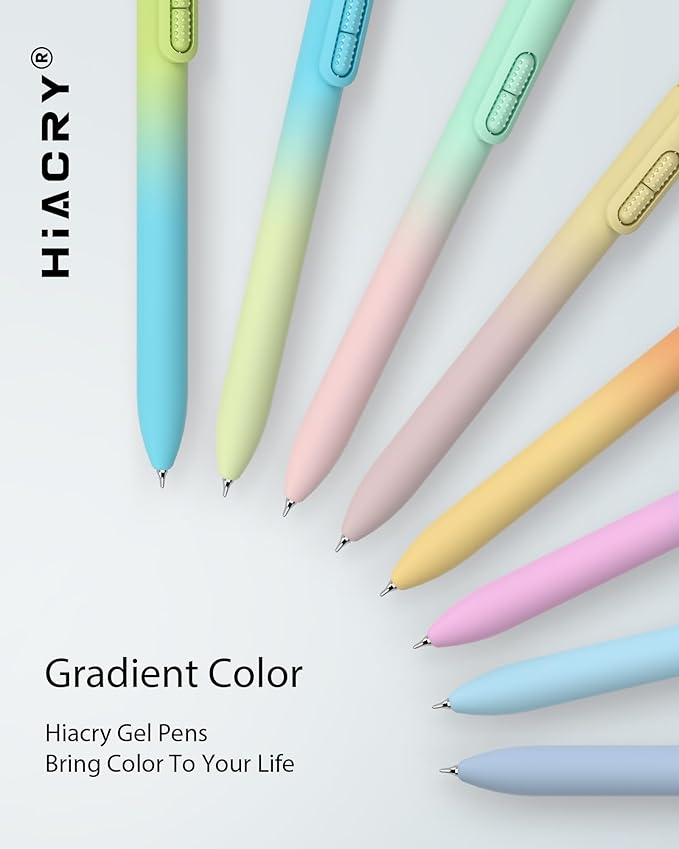 16 Pcs Gel Pens, 0.7mm Fine Point Smooth Writing Pens, Black Quick-Dry Long Lasting Fidge Pens for Journaling, Office, Note Taking, School Supplies, Nurse Aesthetic Pens(Gradient-Black Ink)