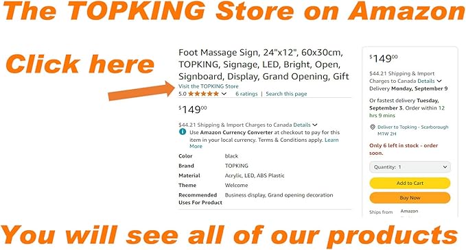 DAY SPA Sign, 24"x12", 60x30cm, TOPKING, Signage, LED, Bright, Open, Signboard, Display, Grand Opening, Gift