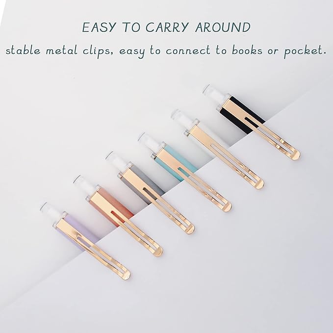 AZGO Ballpoint Pens Black Retractable Ink Writing Pen Office 0.7mm Ball Point Pen for Journaling (Gold 6-count)