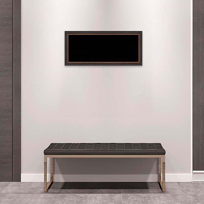 Amanti Art Black Cork Board for Wall, 15x33 Vision Board with Black Wood Frame, Medium Corkboard Office Decor for Home Organization, Traditional Corkboard Pinboard to Display Items for Home