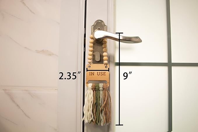 Decocove In Use Vacant sign - Door Hanger Sign for Home, Office, Restroom, Conference Room and Bathroom - Farmhouse Rustic Boho Decor - Bathroom Signs Decor