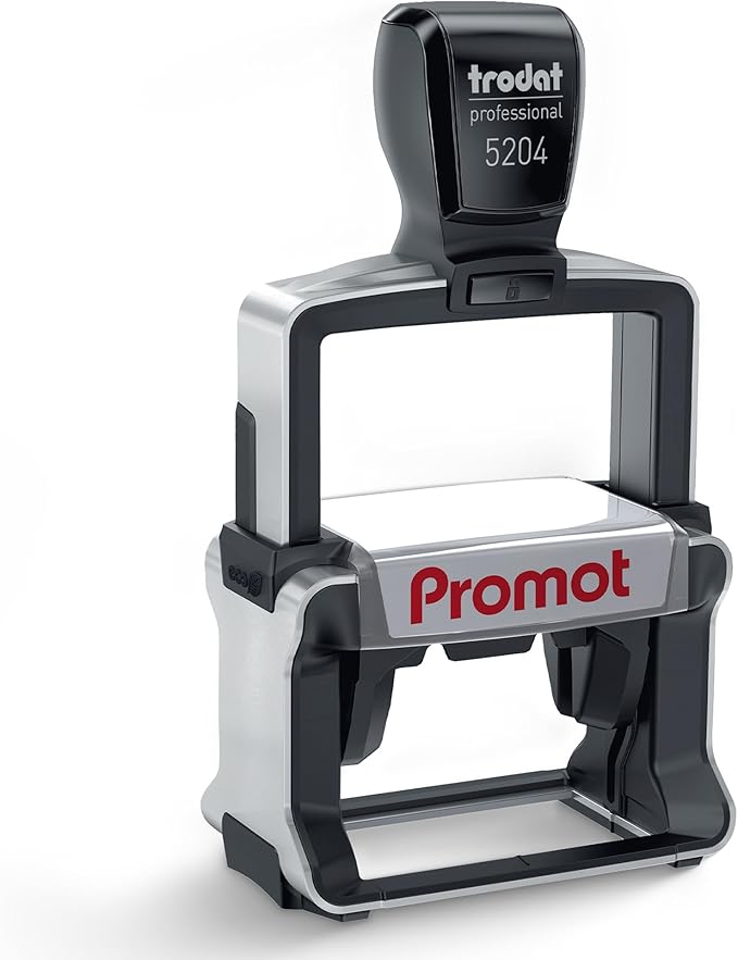 Promot Medium Professional Stainless Steel Stainless Steel Self Inking 6 Lines Custom Stamp - Personalized Office Stamp