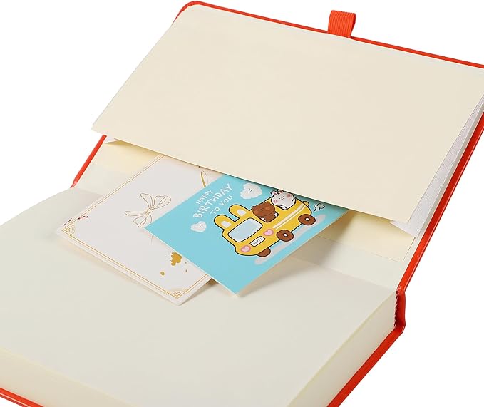 Journal Notebook Journal for Men/Women Journals for Writing A5 180Sheets 360Pages College Ruled Notebook 100gsm Lined Paper Leather Hardcover Journal 5.9'' X 8.4'' (Orange)