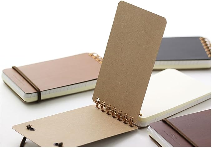 DESIGNPHIL Midori 11799006 Notepad WM Ring Memo Grain Dark Brown