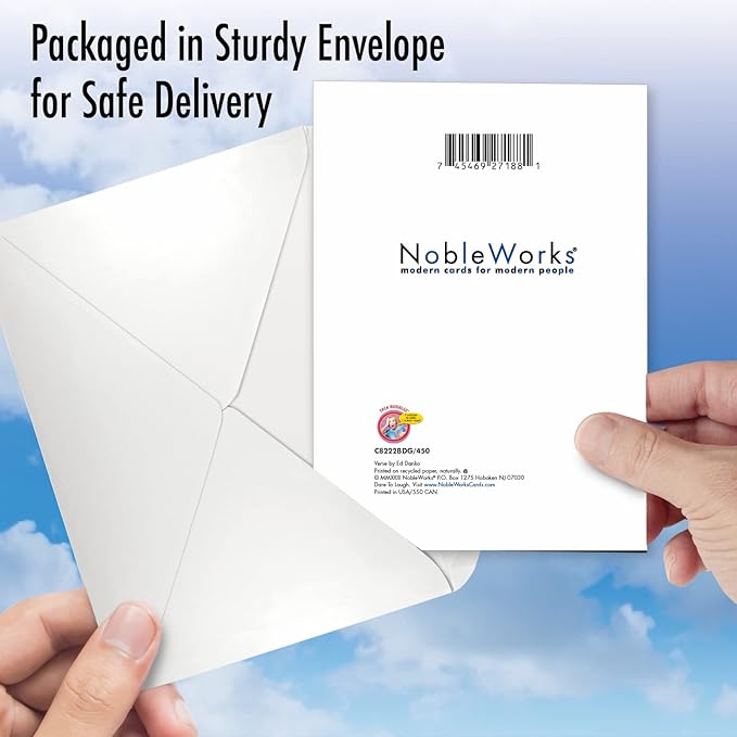 NobleWorks Humorous Birthday Greeting Card with 5 x 7 Inch Envelope (1 Card) BdayOut Of The Chair C8222BDG
