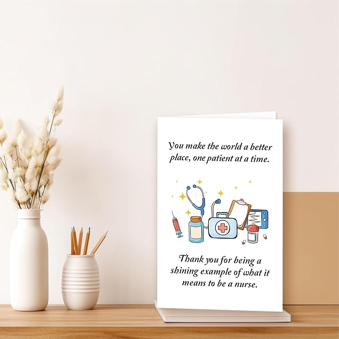 Great Nurse Thank You Card, Funny Appreciations Gifts for Women Men, Registered Nurse Gifts, Nurse Day Cards