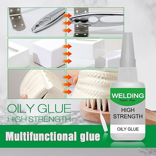 Welding High-Strength Oily Glue, 2025 Upgrade Super Glue, Multipurpose Universal Glues for Household Use, Industrial Glues for Repair Professionals(3PCS)