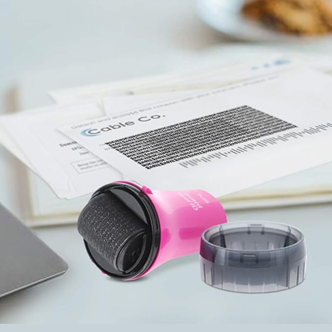 Guard Your ID Wide Advanced Roller 2.0 Identity Theft Prevention Security Stamp Pink