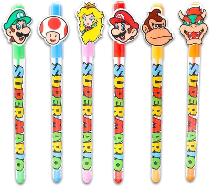 Super Mario 6 Pack Gel Pens