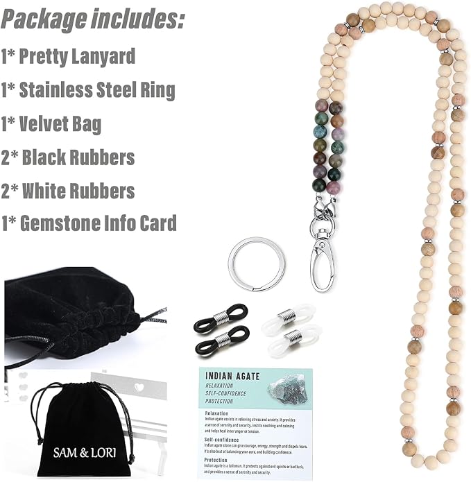 SAM & LORI Lanyards for Id Badges Lanyards for Cruise Ship Cards Teacher Lanyard Women Cute With Id Holder Keychain Lanyard Beaded Keychain Lanyard Personalized Lanyard String