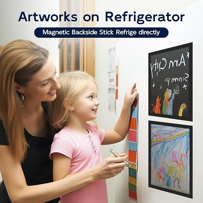 5 Pack Magnetic Sign Holder 8.5 x 11'' Letter Self-Adhesive Magnetic Wall Mount Sign Holder for Wall Window Office Poster Store Restaurant