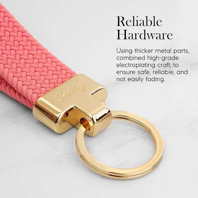 SENLLY Wristlet Lanyard, Stretchy Keychain Holder, Original Elastic Anti-Drop Design Keyring