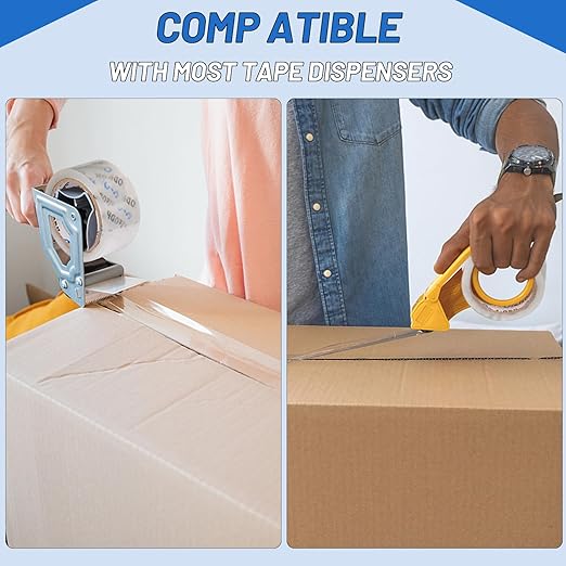 Packing Tape, 4 Rolls Shipping Tape Bulk, 1.88" X 60 Yd, 240 Yds, 2.7 Mil, 3" Core, Clear Heavy Duty for Moving Boxes, Package, Mailing