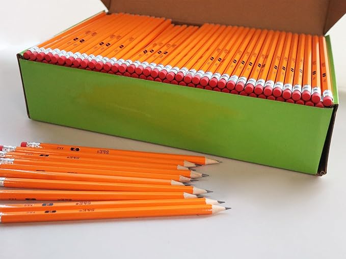S & E TEACHER'S EDITION 360pcs Pre-sharpened Pencils with eraser top, No.2 pencils #2 HB pencil, Golf, Classroom, Pew, Back to school, 360 pcs/box