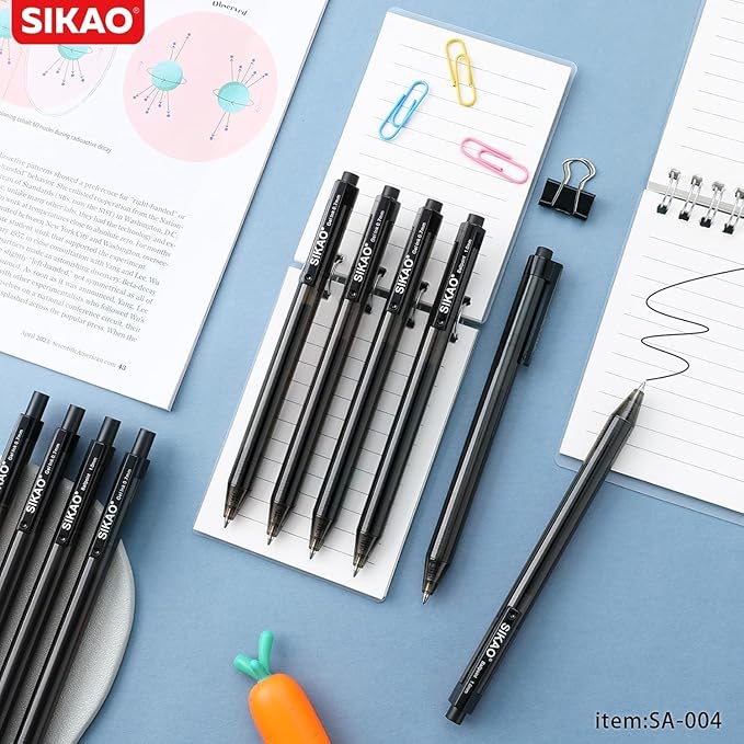 Black Gel Pens Bulk, Fine Point Smooth Writing No Smudge, 0.7mm Ink, Retractable Rollerball, Server, Office Lapiceros (60 Pack)
