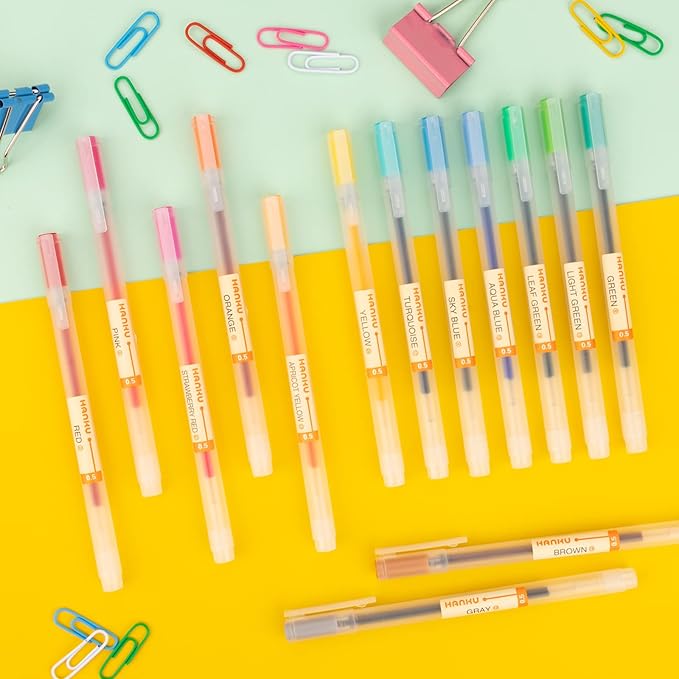 Premium Gel Ink Pen Fine Point Pens Ballpoint Pen 0.5mm for Japanese Office School Stationery Supply24 Packs